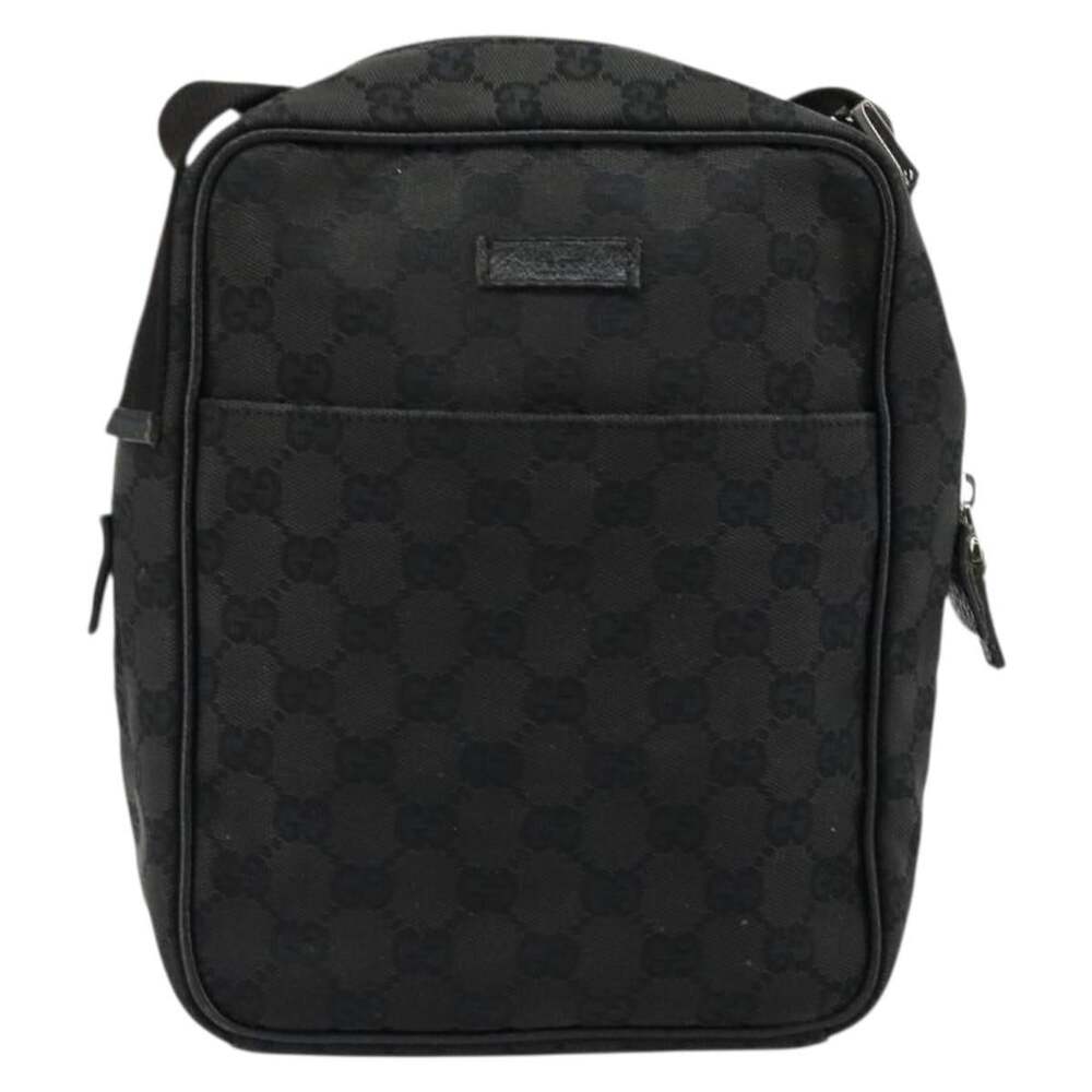 Gucci GG Canvas Shoulder Bag Black